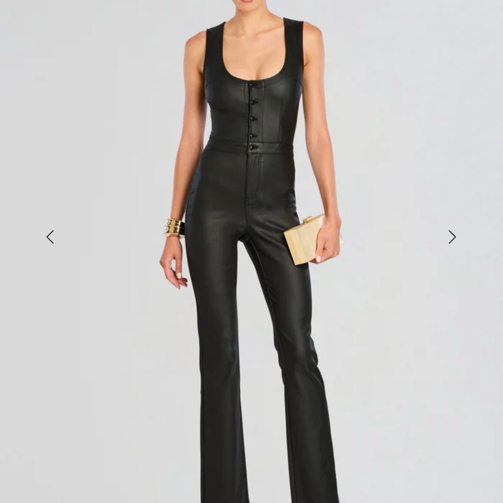 Retrofête MCKINNON COATED DENIM JUMPSUIT